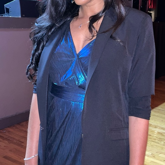 Turquoise Sparkle Holiday Dress ✨✨✨✨✨ By GUESS - Picture 4 of 10